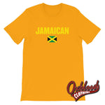 Cargar imagen en el visor de la galería, Jamaican Flag T-Shirt - Rasta Reggae Roots Jamaica Gift Clothing Gold / S Shirts
