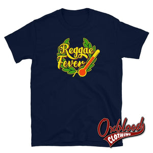 Jamaican Reggae Fever T-Shirt - Clothing Uk Navy / S