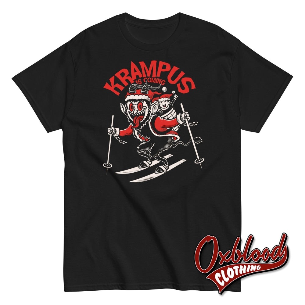 Krampus Is Coming T-Shirt - Merry Creepmas Shirt Black / S
