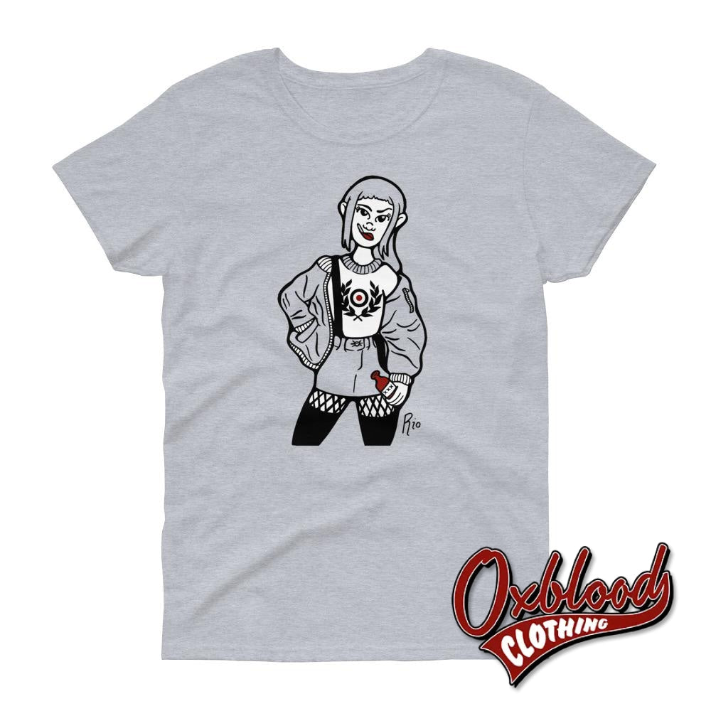 Ladies Rio Ska Girl Mod Two Tone T-Shirt - Womens Clothing S Shirts
