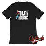 Cargar imagen en el visor de la galería, Leaning Skinhead Trojan T-Shirt - Clothing Black / Xs Shirts
