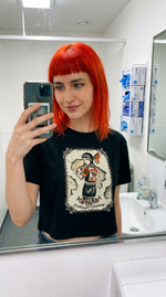Lade das Bild in den Galerie-Viewer, Women’s "Raised on Rage" Crop Top - Isa Santana Tattoo - Skinhead Girl Shirt
