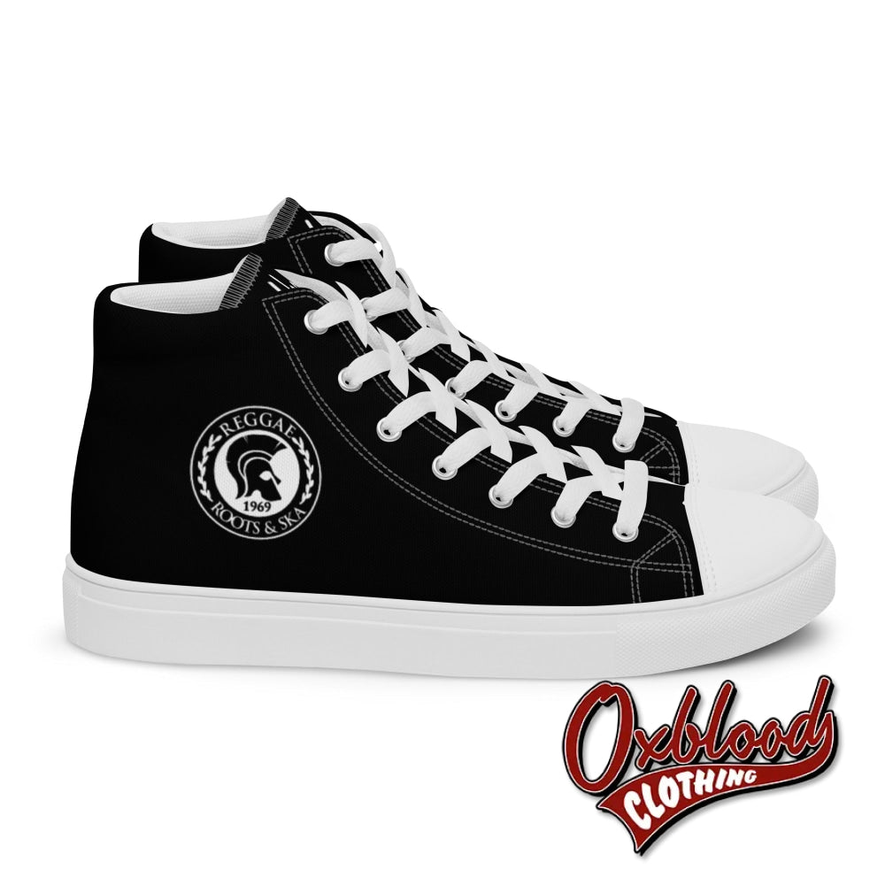 Mens Ska Reggae Roots High Top Canvas Shoes - Trojan Skinhead Converse-Style Shoes