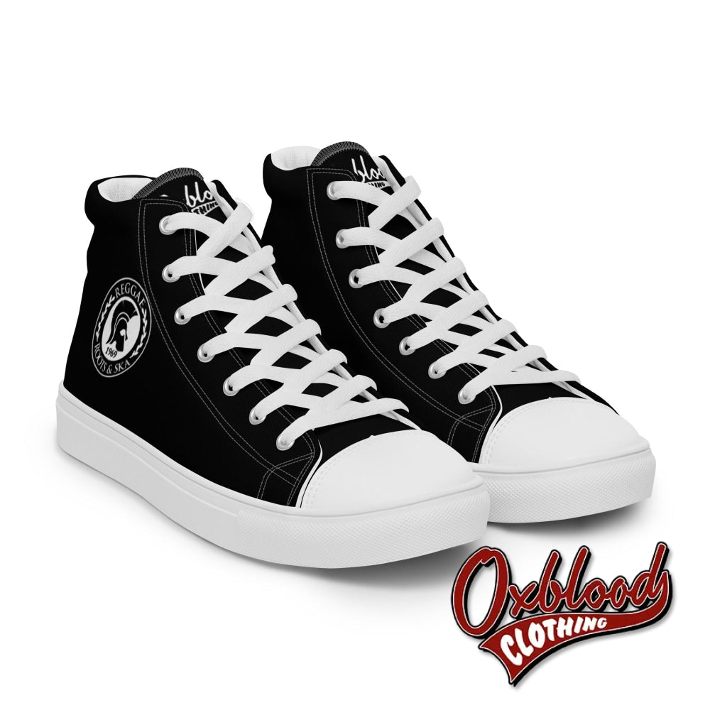 Mens Ska Reggae Roots High Top Canvas Shoes - Trojan Skinhead Converse-Style Shoes