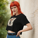 Lade das Bild in den Galerie-Viewer, Women’s "Raised on Rage" Crop Top - Isa Santana Tattoo - Skinhead Girl Shirt
