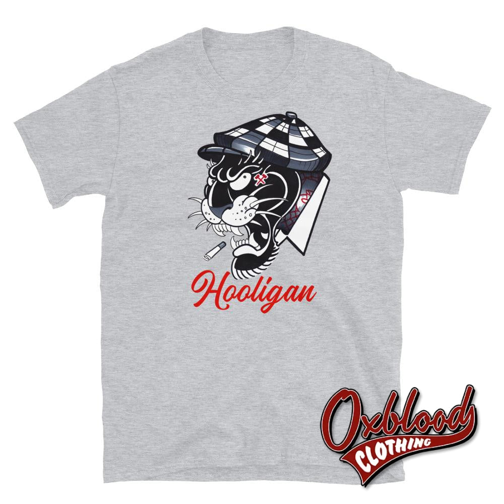 New York Hardcore Hooligan T-Shirt - Flat Cap Panther Sport Grey / S