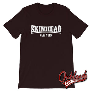 New York Skinhead T-Shirt Oxblood Black / S Shirts