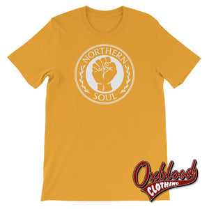 Northern Soul Fist 2 T-Shirt Mustard / S Shirts