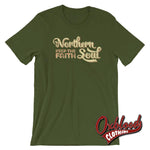 Load image into Gallery viewer, Northern Soul - Keep The Faith Retro Style T-Shirt Olive / S Shirts
