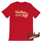 Load image into Gallery viewer, Northern Soul - Keep The Faith Retro Style T-Shirt Red / S Shirts
