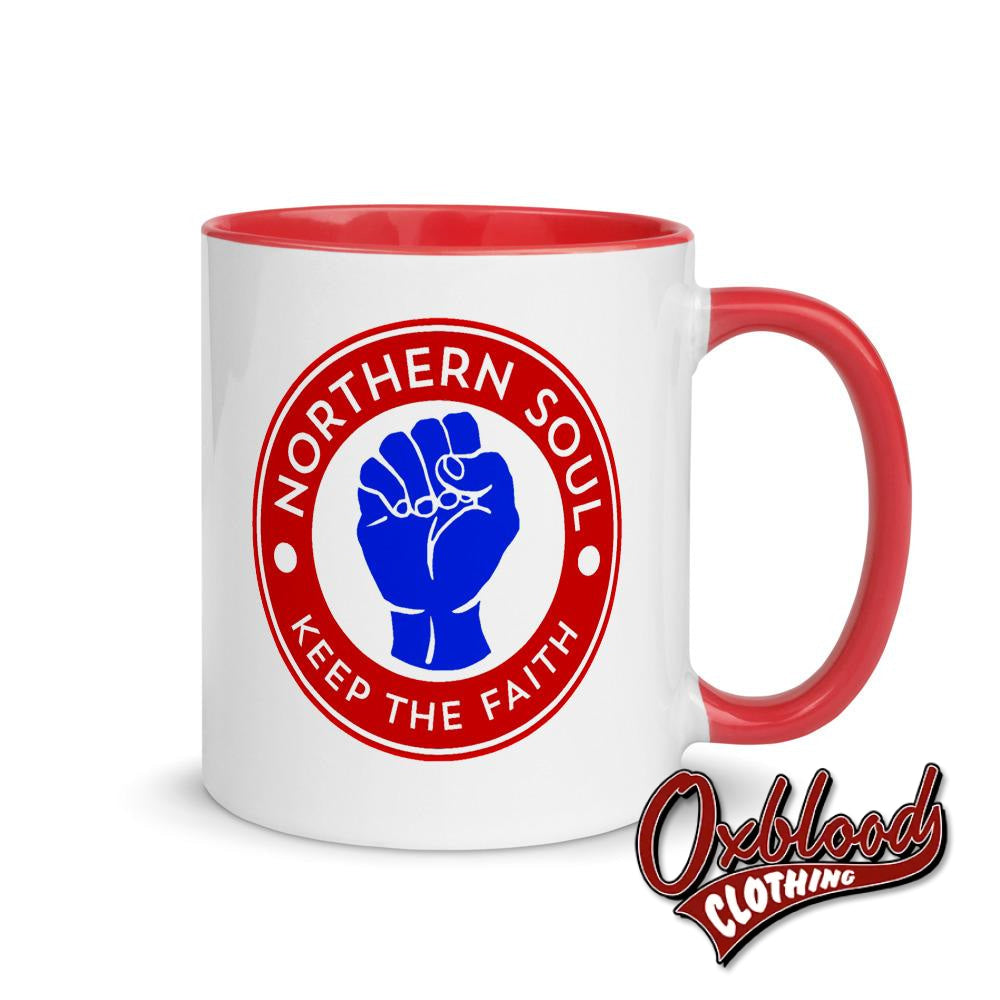 Northern Soul Mug With Red Color Inside