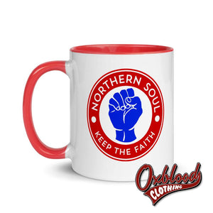 Northern Soul Mug With Red Color Inside