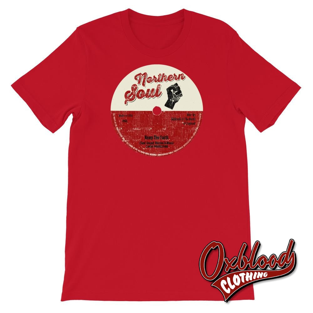 Northern Soul T-Shirt - Keep The Faith Mod Shirts Red / S