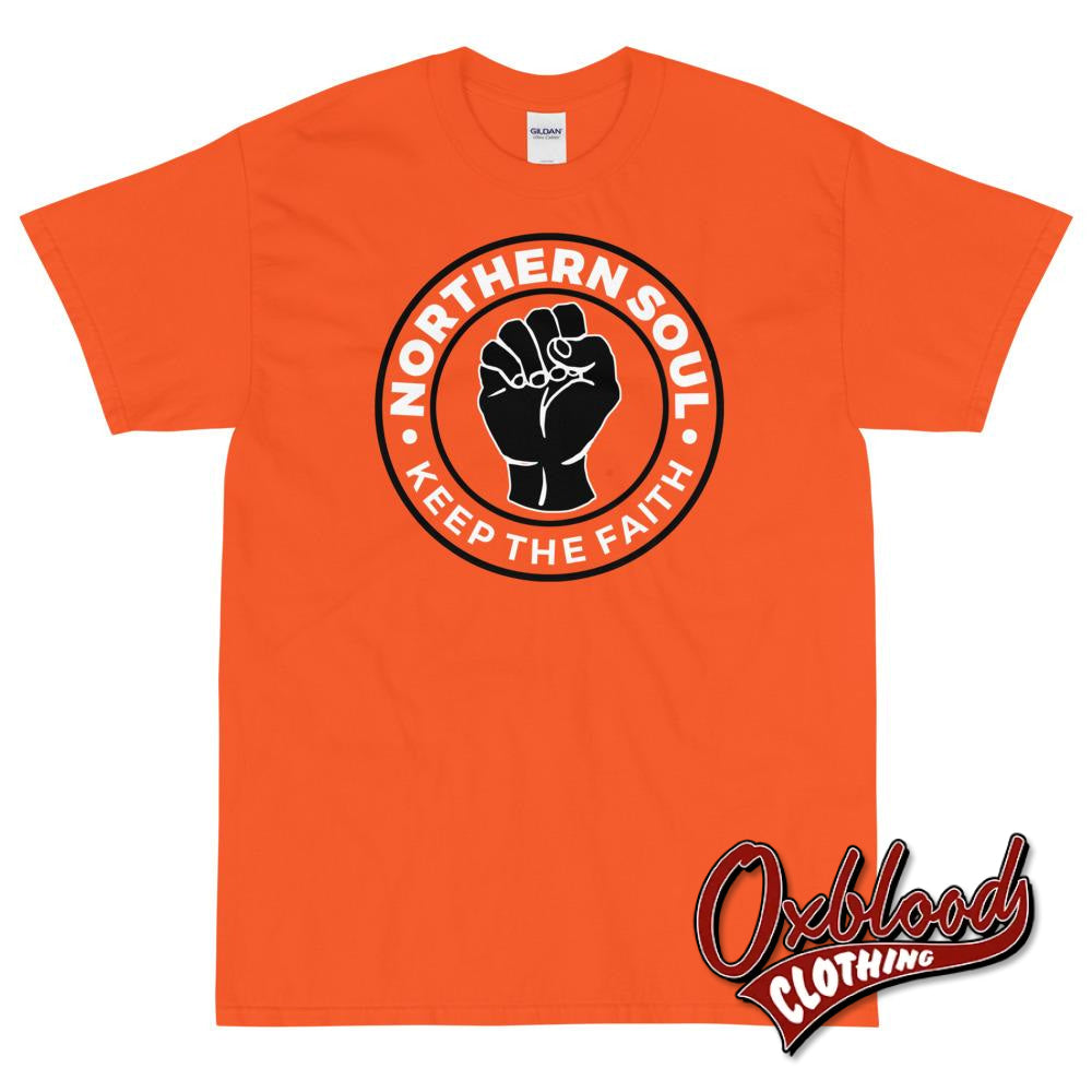 Northern Soul T-Shirt - Keep The Faith Orange / S