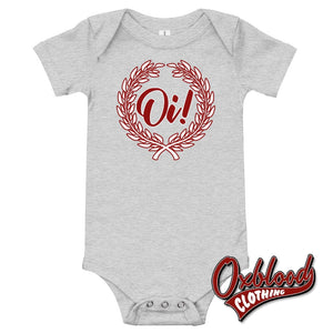 Oi! Baby Onesie - Skinhead Clothes & Punk Athletic Heather / 3-6M