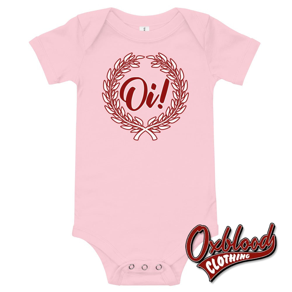 Oi! Baby Onesie - Skinhead Clothes & Punk Pink / 3-6M