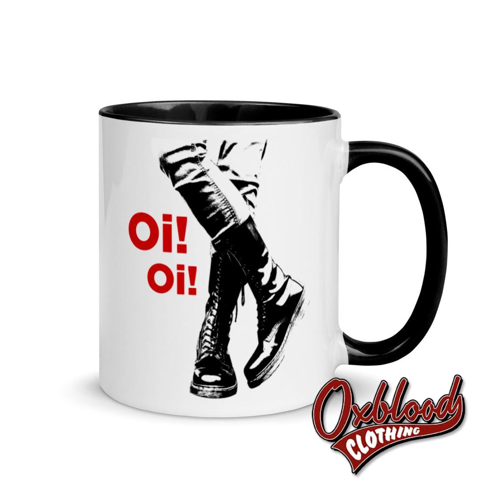 Oi Oi! Boots And Braces Mug With Color Inside Black