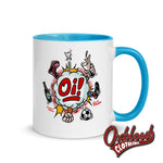 Cargar imagen en el visor de la galería, Oi! Mug - Football Fighting Drinking &amp; Boots By Duck Plunkett Blue
