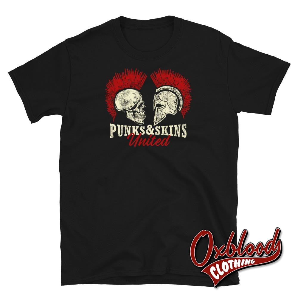 Oi! Punks & Skins United T-Shirt - And Black / 2Xl