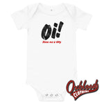 Lade das Bild in den Galerie-Viewer, Oi! Show Me A Titty Baby Onesie - Skinhead Clothes White / 3-6M
