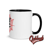 Load image into Gallery viewer, Oi Spidersweb Mug With Color Inside Black
