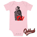 Cargar imagen en el visor de la galería, Oi! Swearing Skinhead Baby Onesie - Two Finger Salute Punk Baby Onesies Pink / 3-6M
