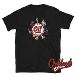 Load image into Gallery viewer, Oi! T-Shirt - Football Fighting Drinking &amp; Boots By Tattooist Duck Plunkett Black / S
