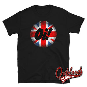 Oi! Union Jack T-Shirt - Traditional Skinhead Clothing Black / S Shirts