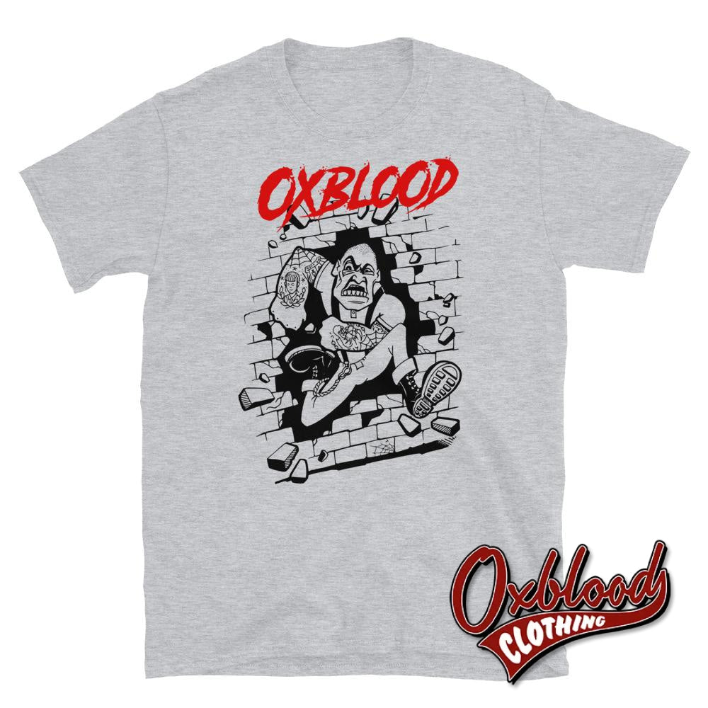 Oxblood Clothing T-Shirt - Skinhead Borstal Breakout Sham 69 Sport Grey / S
