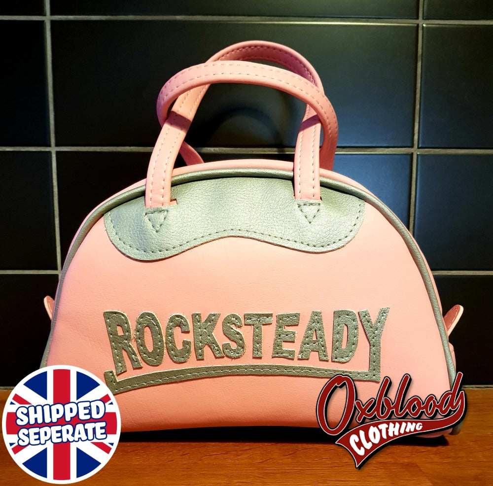 Pink & Silver Rocksteady Handbag - Astrid Style Hand-Stitched Ska Roots Reggae Girl Bag