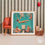 Load and play video in Gallery viewer, "No Backsies" Punk Art Print | Pop Art Poster – Satan Loves You Gothic Wall Decor &amp; Gifts

