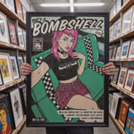 Load and play video in Gallery viewer, "She's a Bombshell!" Punk Print - Operation Ivy Gifts, Rancid Poster, 90's Punk Music Wall Art
