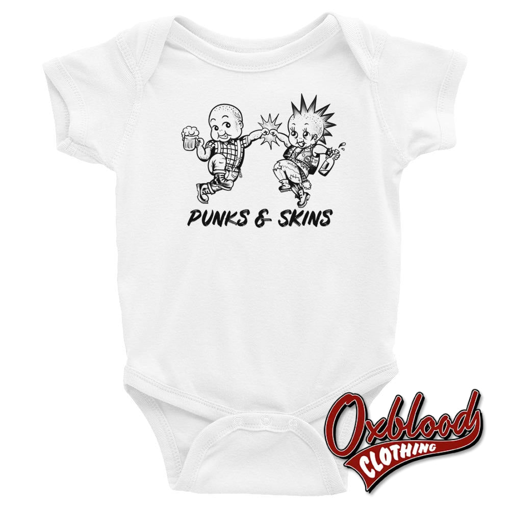 Punks And Skins United Infant Bodysuit Onesie - Misstake Tattoo Baby Skinhead Clothes & Punk Rock Uk