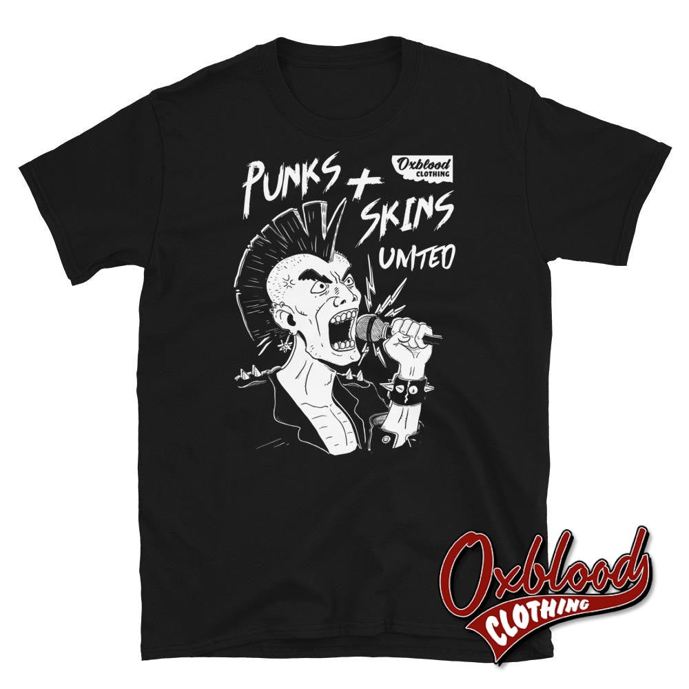 Punks And Skins United T-Shirt - Streetpunk Clothing Black / S