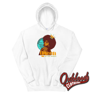Queen Of The World Hoodie - Trojan Skinhead Reggae Traditional Ska Sweater White / S