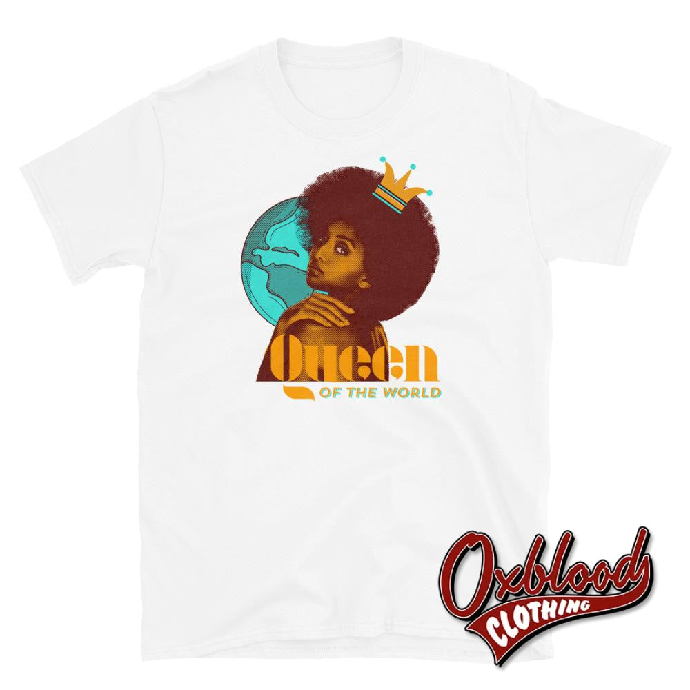 Queen Of The World T-Shirt - Trojan Skinhead Reggae Traditional Boss Sound White / S