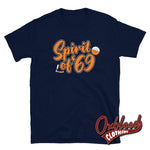 Load image into Gallery viewer, Razors And Records 69 T-Shirt - Trojan Spirit Of Clothing Navy / S Shirts
