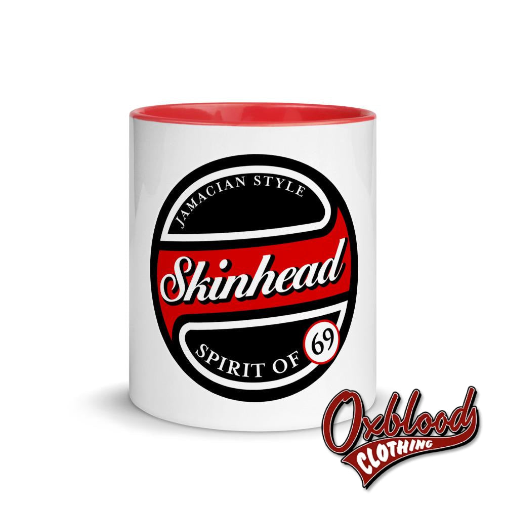 Red Stripe Skinhead Mug With Color Inside - 1969