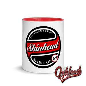 Red Stripe Skinhead Mug With Color Inside - 1969