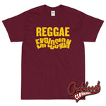 Lade das Bild in den Galerie-Viewer, Reggae Explosion T-Shirt Ska &amp; Roots Lp 7 Maroon / S
