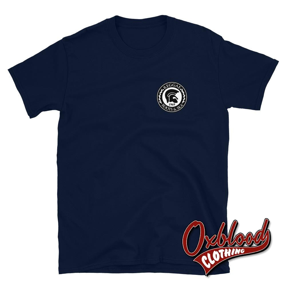 Reggae Roots And Ska Trojan Helmet T-Shirt Navy / S Shirts