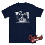 Cargar imagen en el visor de la galería, Rude And Reckless T-Shirt - Ska Tshirts &amp; 2Tone Clothing Navy / S
