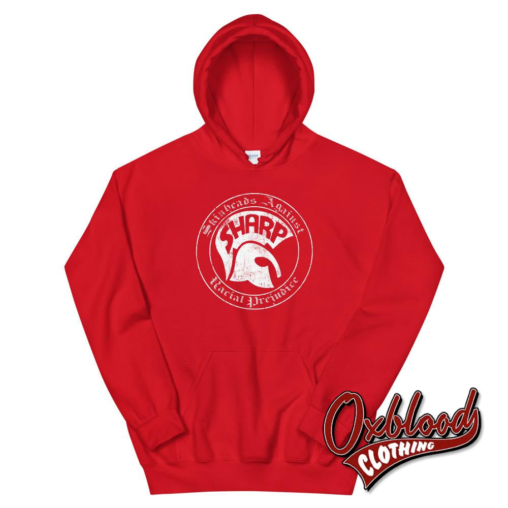 S.h.a.r.p. Skinheads Against Racial Prejudice Hoodie - Sharp Skinhead Clothing Red / S