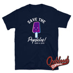 Lade das Bild in den Galerie-Viewer, Save The Popsicles... Suck A Dick T-Shirt - Rude Clothing Navy / S Shirts
