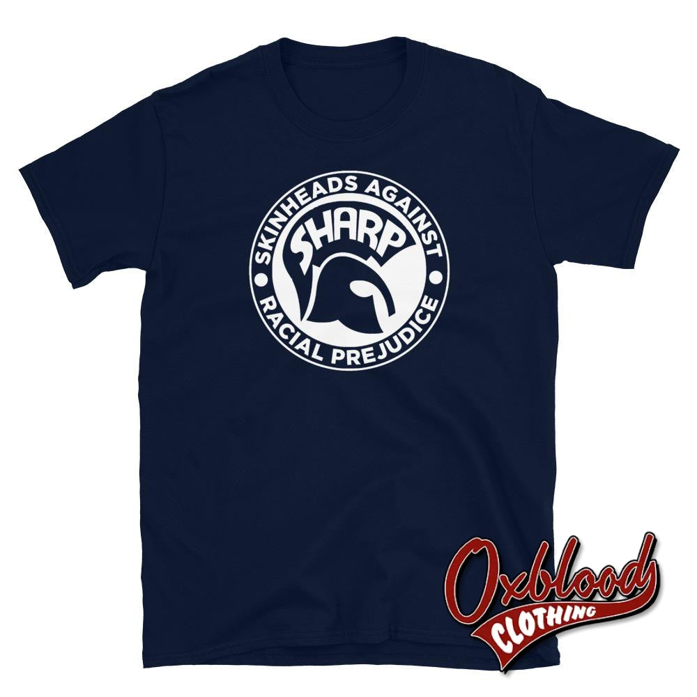 Sharp Skinheads Against Racial Prejudice T-Shirt - S.h.a.r.p. Apparel Navy / S Shirts
