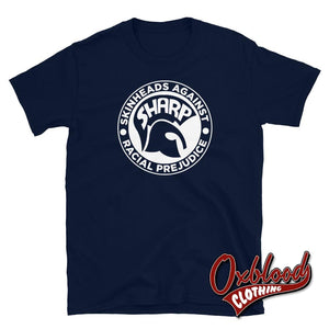 Sharp Skinheads Against Racial Prejudice T-Shirt - S.h.a.r.p. Apparel Navy / S Shirts