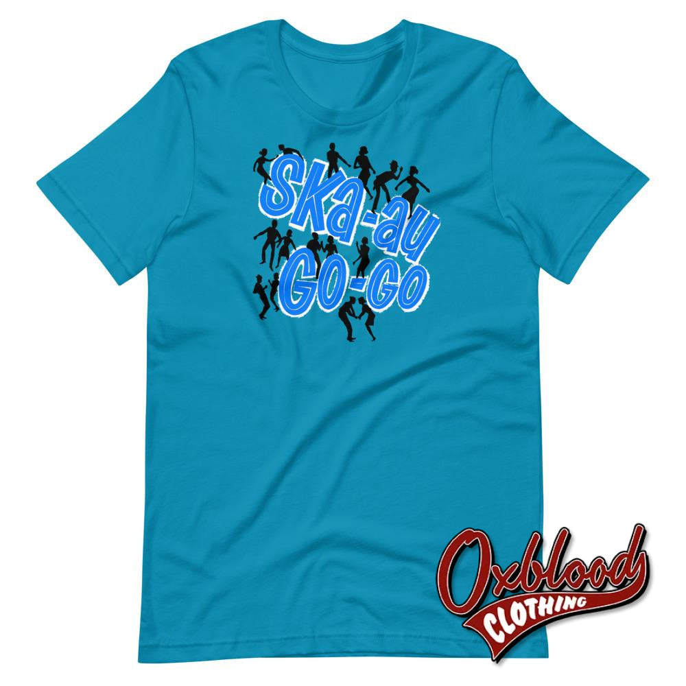 Ska-Au-Go-Go T-Shirt - Skinhead Reggae Clothing Uk Style Aqua / S Shirts