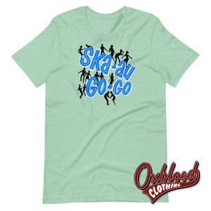 Ska-Au-Go-Go T-Shirt - Skinhead Reggae Clothing Uk Style Heather Prism Mint / Xs Shirts