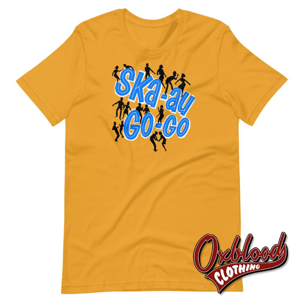 Ska-Au-Go-Go T-Shirt - Skinhead Reggae Clothing Uk Style Mustard / S Shirts