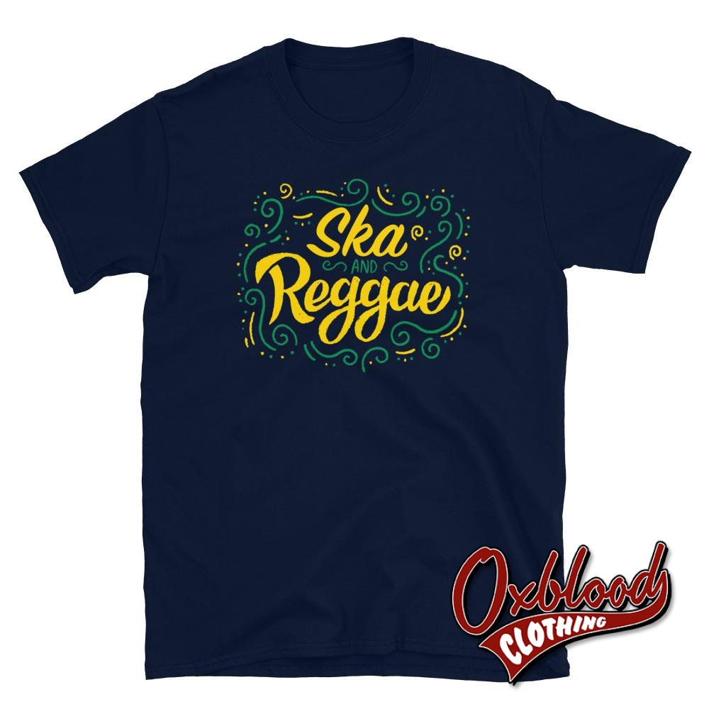 Ska & Reggae T-Shirt - Jamaican Flag Or Jamaica Gift Navy / S Shirts